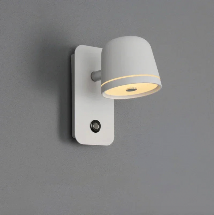Runar - LED Dimmable Wall Lamp with Switch BO-HA Black
