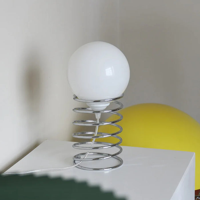 Ville - Spring Glass Table Lamp Bauhaus Furniture BO-HA Silver