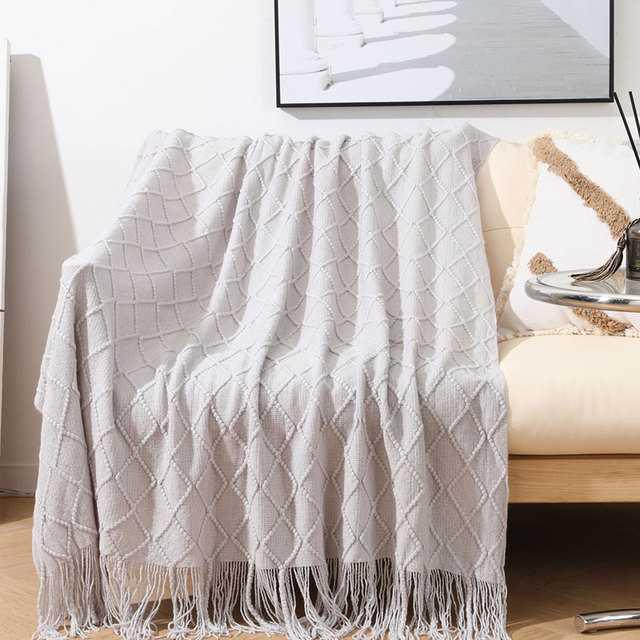 Bríet - Nordic Knit Blanket BO-HA Grey Small