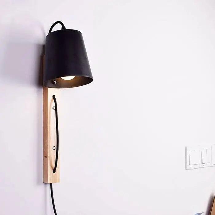 Mida - Nordic Wood Plug in Wall Sconce BO-HA
