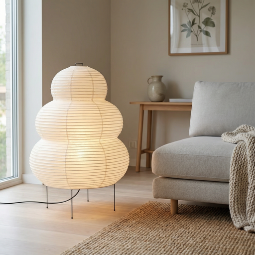 Aili – Wabi-Sabi Rice Paper LED Table Lamp BO-HA US