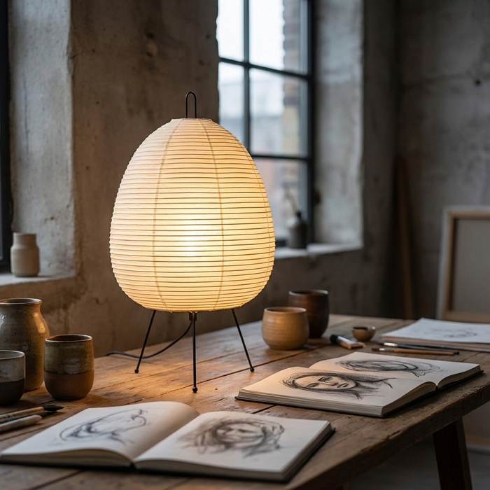 Aila – Wabi-Sabi Rice Paper LED Table Lamp