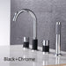 Katen - Modern Bathtub Faucet Deck Mount Tub Faucet  BO-HA Black and Chrome  