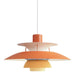 Erna - Colorful Hanging Lamp Bauhaus Furniture  BO-HA Hues of Orange 30 cm Diameter 