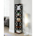Alfhildur - 5 Tier Corner Shelves Display Shelves Living Room Shelves  BO-HA Cherry Black  