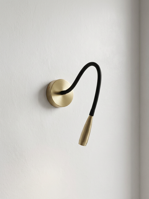 Lina – Slim Copper LED Bedside Reading Wall Sconce BO-HA Single