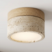 Halla – Wabi-Sabi Travertine Japanese Ceiling Light BO-HA