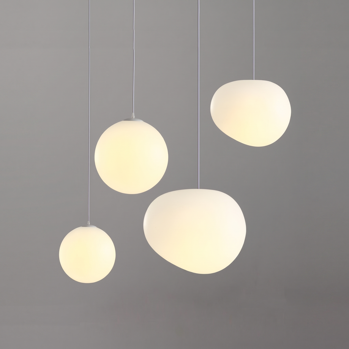 Nanna – Milk White Pebble Pendant Light