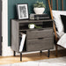 Eadric - Modern Nightstand with Drawers and Shelves Birch  BO-HA Slategrey  