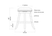 Sylvi - Bar Stool Backless Swivel Counter Stool  BO-HA   