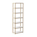 Inkeri - 6-Shelf Gold Metal Frame Bookcase  BO-HA   
