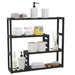 Lisbet - Shower Shelves 3-Tier Bamboo Bathroom Wood Shelves  BO-HA Black Bamboo  