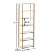 Inkeri - 6-Shelf Gold Metal Frame Bookcase  BO-HA   