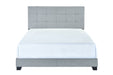 Ragnhild - Gray Upholstered Panel Bed Queen Size Bed Frame  BO-HA   