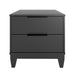 Torvald - Modern Double Drawer Black Nightstand Small Bedside Table  BO-HA   
