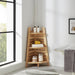 Asmund - 3 shelf bookcase Bamboo Wood Corner Shelf Unit  BO-HA   