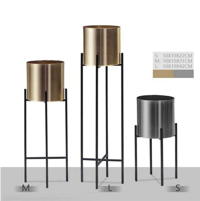 Birgitta - Nordic Minimalist Flower Pot  BO-HA Silver S 