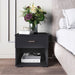 Ulf - Modern Black Nightstand Small Bedside Table  BO-HA Black  